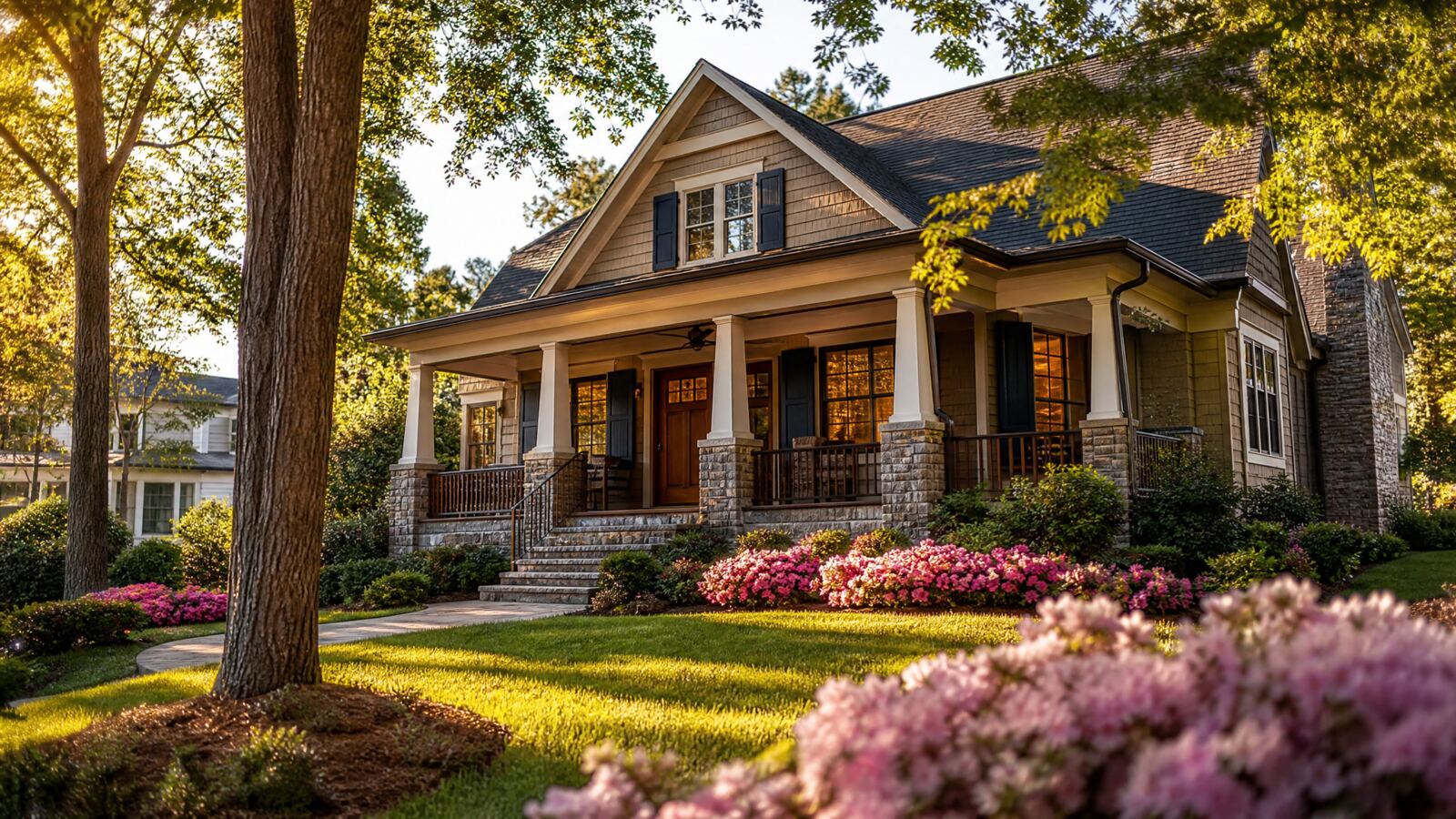 Craftsman-style home exterior in North Carolina